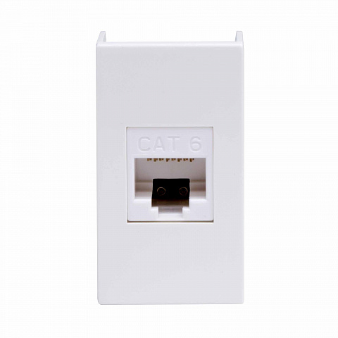 DKC Ком.роз. RJ45 кат.6, 8P8C, Viva, белая, 1мод