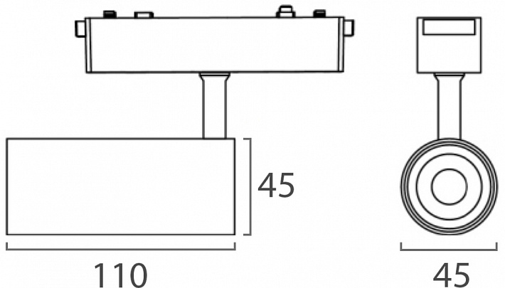 Светильник на шине ITALLINE IT09-9017 black 4000K