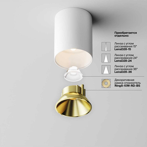 Накладной светильник Maytoni C064CL-8W3K-RD-WB