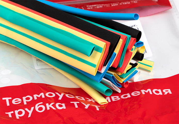 EKF PROxima Набор ТУТ нг: 7 цветов по 5шт. Разного диаметра (4/2; 6/3; 8/4; 10/5; 12/6) 100мм.