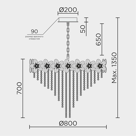 Подвесная люстра MODELUX ML.9521.800 GD