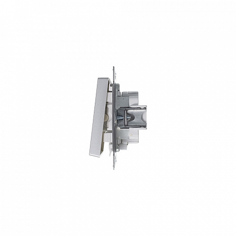Systeme Electric AtlasDesign Алюминий Выключатель 1-клавишный с подсветкой, сх.1а, 10АХ, механизм