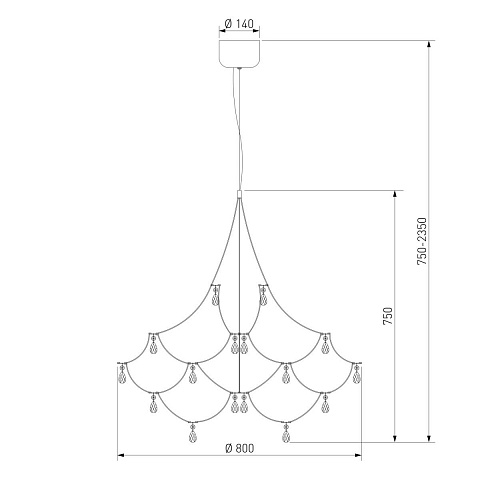 Подвесная люстра Bogates Adit 90400 LED a072123