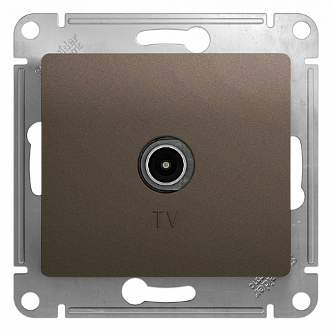 Systeme Electric Glossa Шоколад Розетка TV коннектор