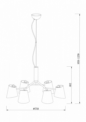 Подвесная люстра Freya FR5127PL-06B
