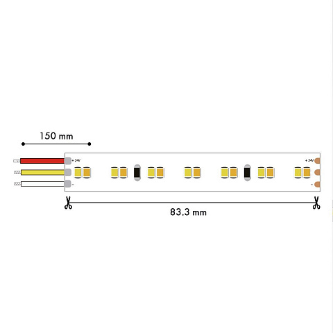 Лента светодиодная 5M SMD2835 19.8W/m 2700-6500K IP65 Favourite 2001-62065