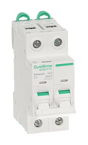 Systeme Electric Systeme9 Автоматический выключатель (АВ) C 1A 2P 10kA 400В