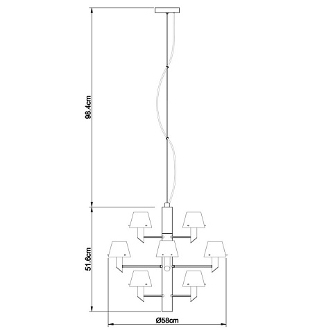 Подвесная люстра Divinare 1680/02 LM-12