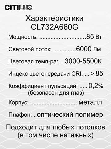 Накладной светильник Citilux CL732A660G