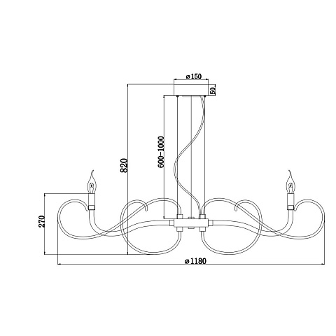 Подвесная люстра Maytoni MOD051PL-09TR
