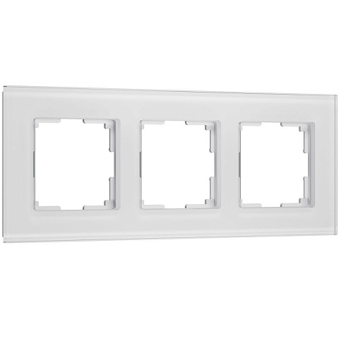 Рамка Werkel Senso на 3 поста белый стекло soft-touch W0033101 4690389200410