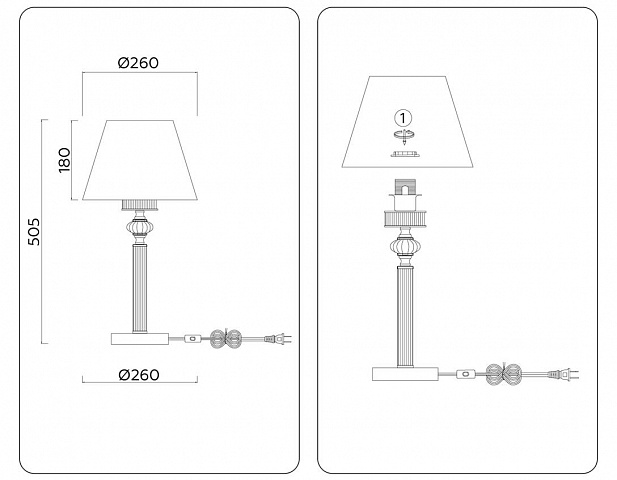Настольная лампа Ambrella Light LH71007