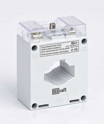 Dekraft Трансформатор тока ТШП-0,66 0,5 100/5 5ВА, диаметр 30мм