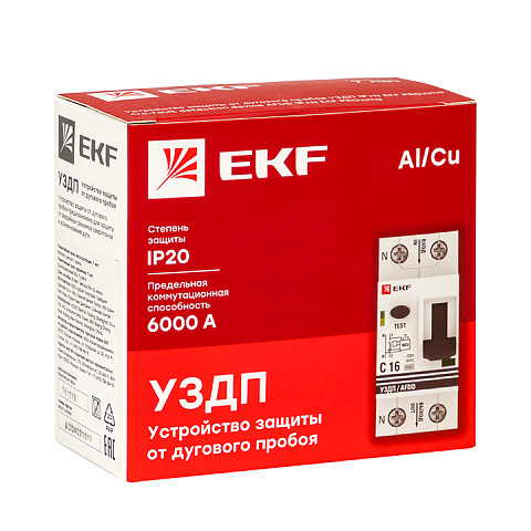 EKF PROxima Устройство защиты от дугового пробоя 1P+N 32А (C) 6 кА УЗДП