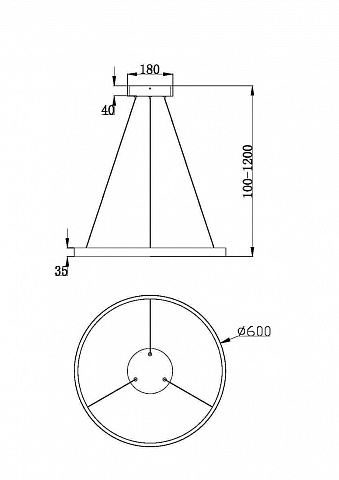 Подвесной светильник Maytoni MOD058PL-L32BK