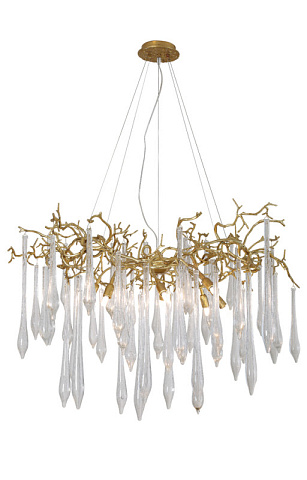 Каскадная люстра Crystal Lux REINA SP8 D1000 GOLD PEARL