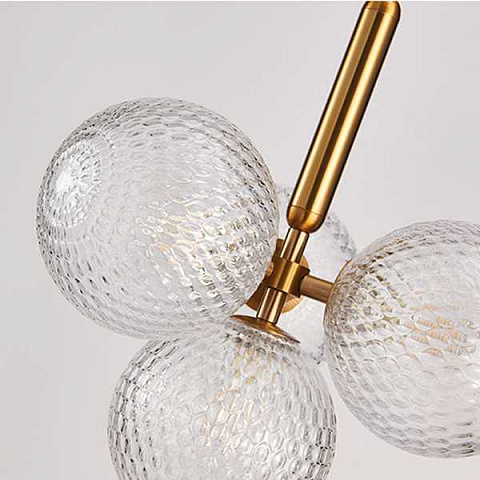 Подвесной светильник Imperium Loft Raffin 4 Transparent Gold 255229-26