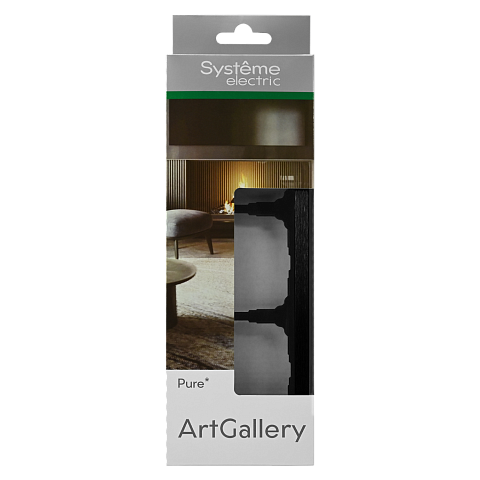 Systeme Electric ArtGallery Pure Металл Оникс Рамка 3-ая