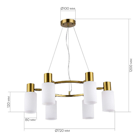 Подвесная люстра Evoluce Gessi SLE1139-303-06