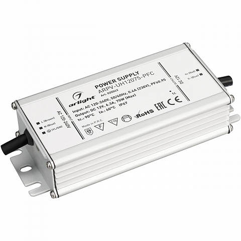 Блок питания Arlight ARPV-UH12075-PFC 12V 75W IP67 6,3A 025043