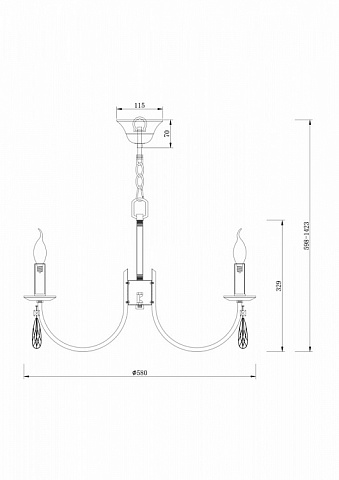 Подвесная люстра Freya Forte FR1006PL-06N