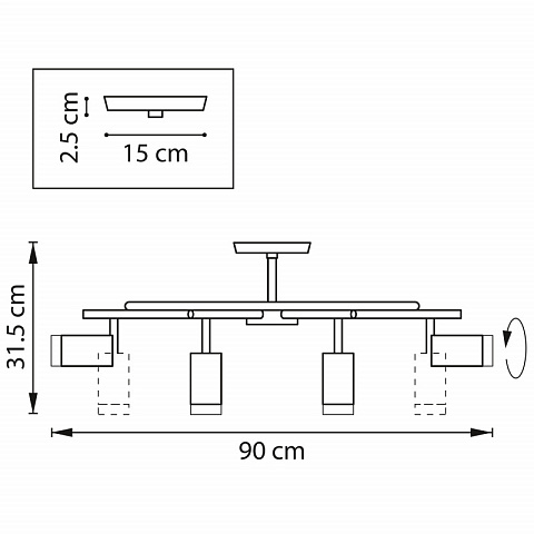 Люстра на штанге Lightstar LR71837840