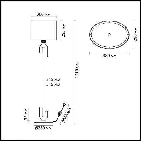 Торшер Odeon Light 5410/1FA