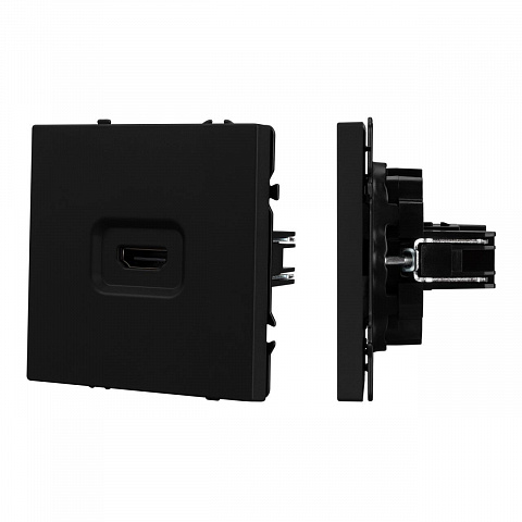 Механизм HDMI розетки SCT-NOBE-MHD1-SFPL-BK Arlight 061841