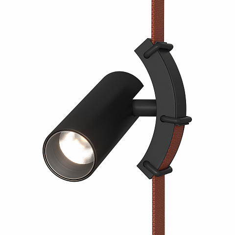 DK5546-BK Поворотный светильник для трека-ремня Belty, серия Spot, со светодиодом, D35*L126.5мм, 48V DC, 7W, RA90, 30°, 4000K, IP20, черный, алюминий