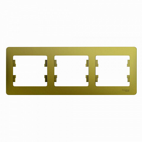 Systeme Electric Glossa Фисташковый Рамка 3-ая, горизонтальная