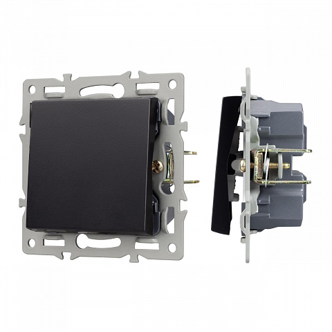Механизм выключателя одноклавишный перекрёстный SWT-MKX1-PL-BK (250V, 16A) Arlight 043719