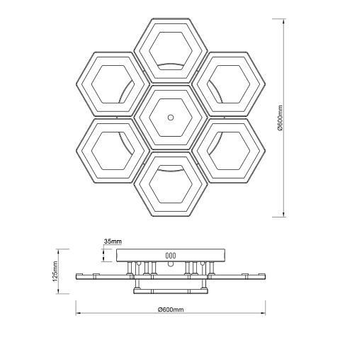 Накладная люстра Escada 10204/7LED