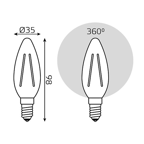 Светодиодная лампа Gauss 103801209
