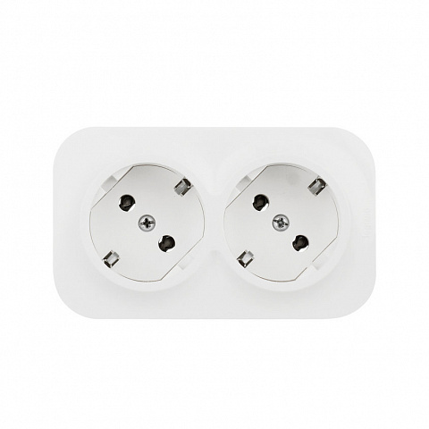 Legrand Quteo IP 20 Белый Розеточный блок с предварительным подключением 2 x 2К+З с защитными шторками - 16 A - 250 В~