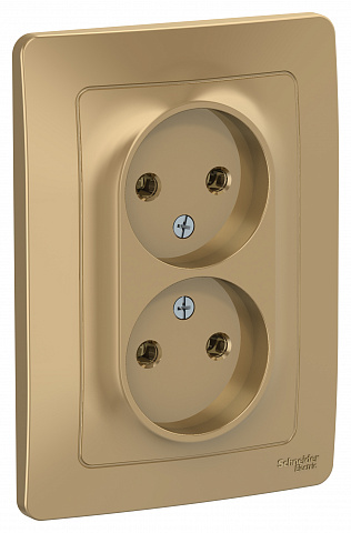 Systeme Electric Blanca внутр Титан Розетка 2-ая б/з без шторок, 16А, 250В
