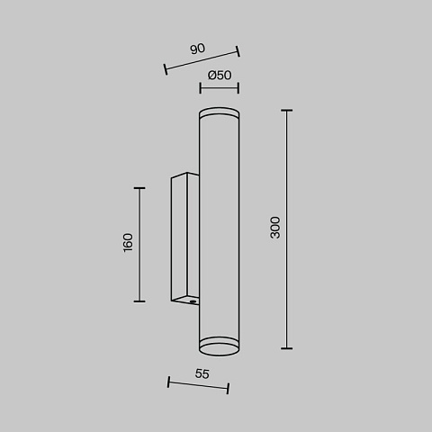Бра MODELUX MS.101.300 AB