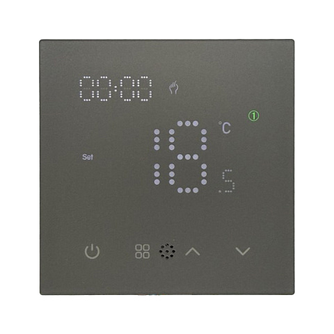 Терморегулятор для теплого пола, WiFi, цифровой Серый Kollinger Eclipse EC-702GY