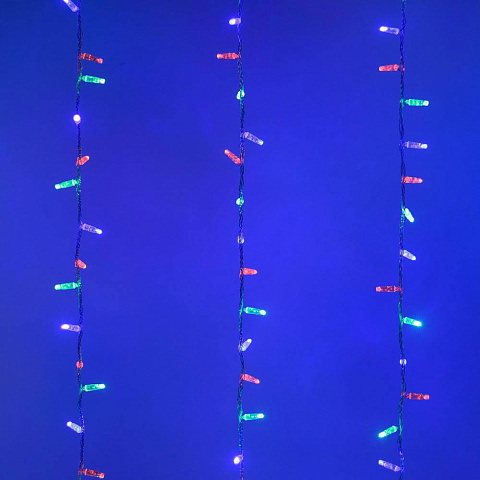 Уличная светодиодная гирлянда Ardecoled занавес 230V разноцветный ARD-Curtain-Classic-2000X2500-Clear-405Led RGB 024851
