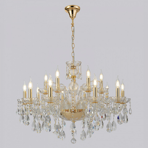 Подвесная люстра Crystal Lux MONICA SP10+5 GOLD