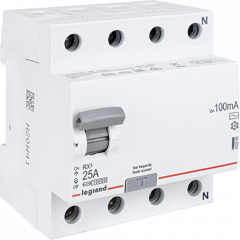 Legrand RX3 УЗО 4P 100мА 25А (AC)
