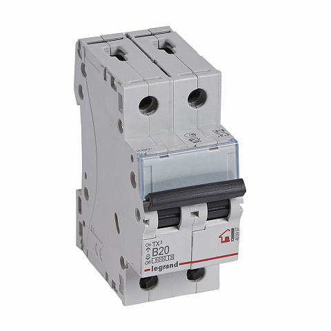 Legrand TX3 Автоматический выключатель 2P 20A (B) 6000