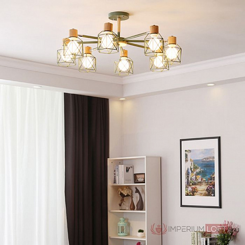 Потолочная люстра Imperium Loft Corf B3 Black 8 Lamps 189477-26