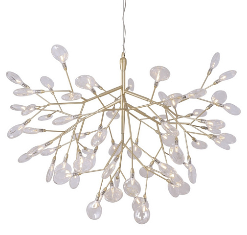 Подвесная люстра Crystal Lux EVITA SP63 GOLD/TRANSPARENT