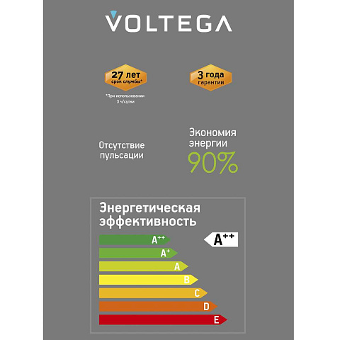 Лампа светодиодная филаментная Voltega 271 E27 4W 2200K желтая 8576