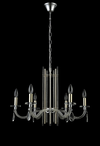 Подвесная люстра Crystal Lux AURELIO SP6 GOLD+CHROME/TRANSPARENT