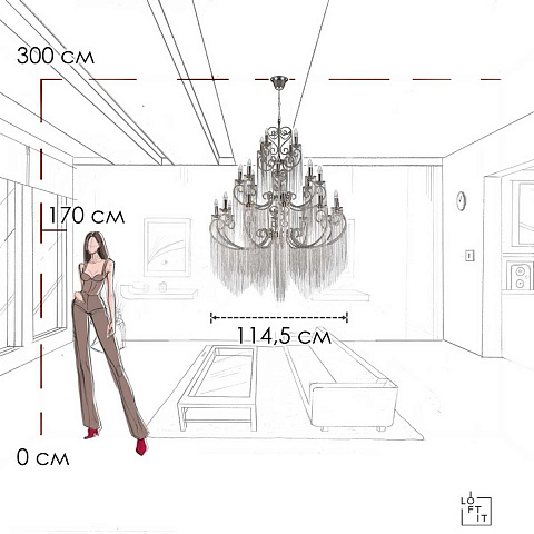 Подвесная люстра LOFT IT 10405/24