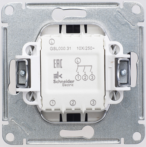 Systeme Electric Glossa Шоколад Выключатель 3-клавишный сх.3, 10AX