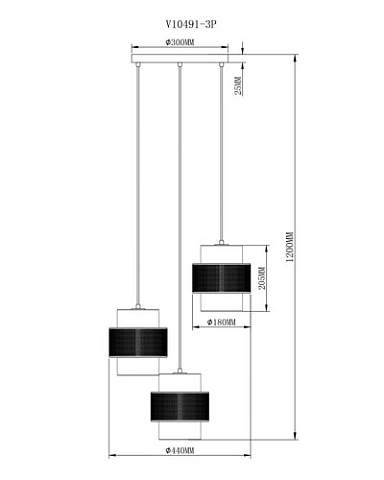 Подвесная люстра Moderli V10491-3P