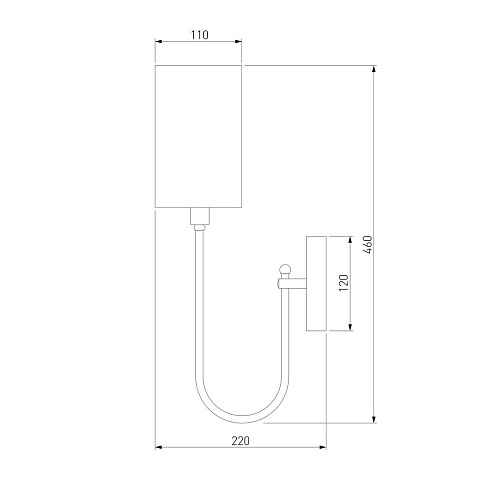 Бра Eurosvet Abbey 60164/1 черный