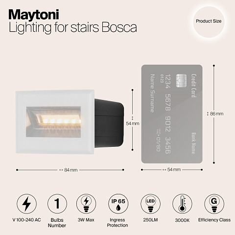 Светильник для ступеней Maytoni O045SL-L3W3K